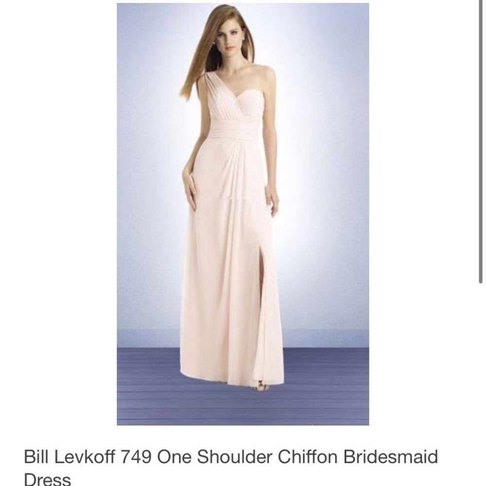 Bill Levkoff 749 one shoulder bridesmaid dress